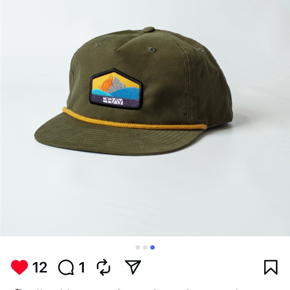 Olive Green Men's Cap with Patch